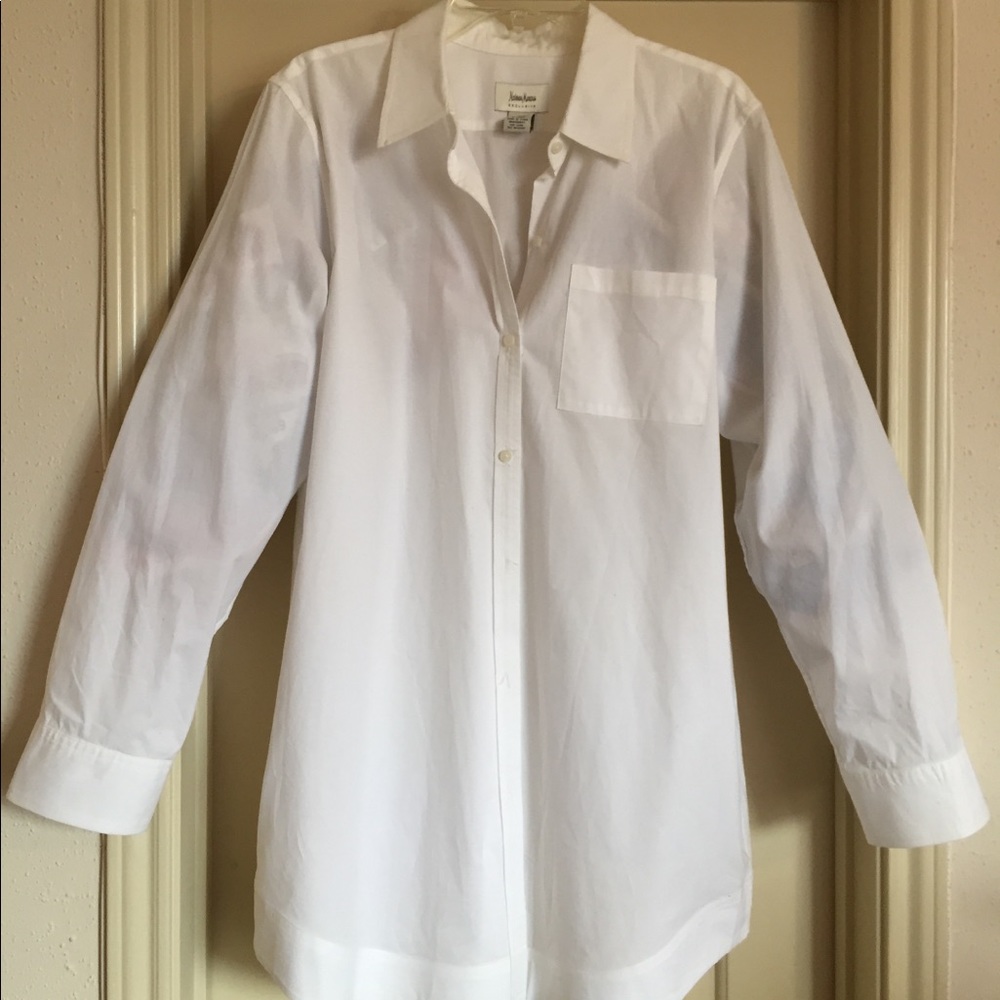 Neiman Marcus white tunic shirt XL